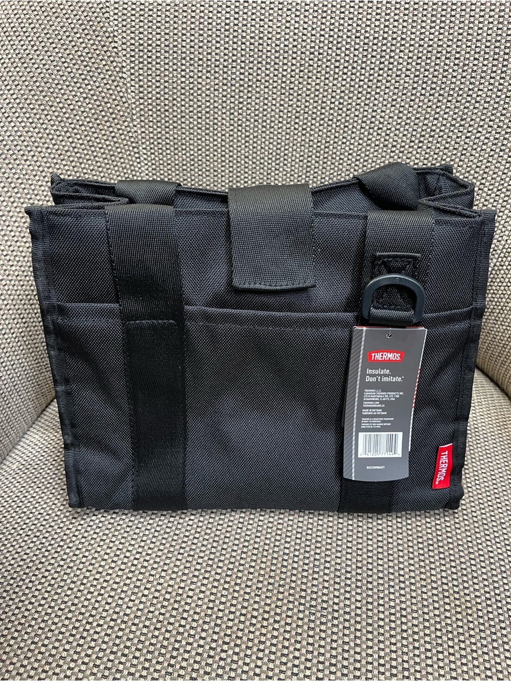 NWT Thermos Icon Series Insulated Small Lunch Tote Bag - Black